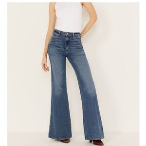 Wrangler Wanderer Indigood High Rise Dark Wash Flare Jeans - Size 28/30